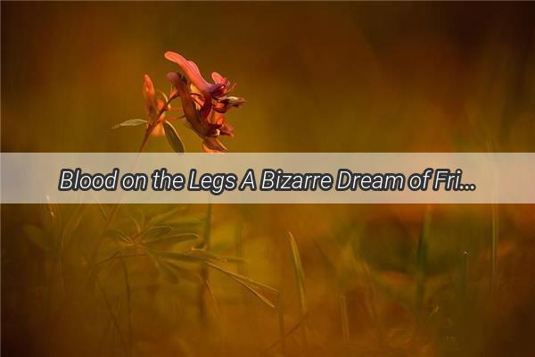 Blood on the Legs A Bizarre Dream of Friendship Unveiled